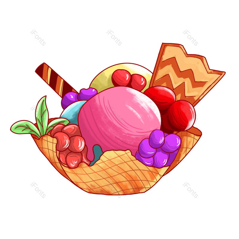 卡通图片,夏天元素,甜品PNG,冷饮免抠素材